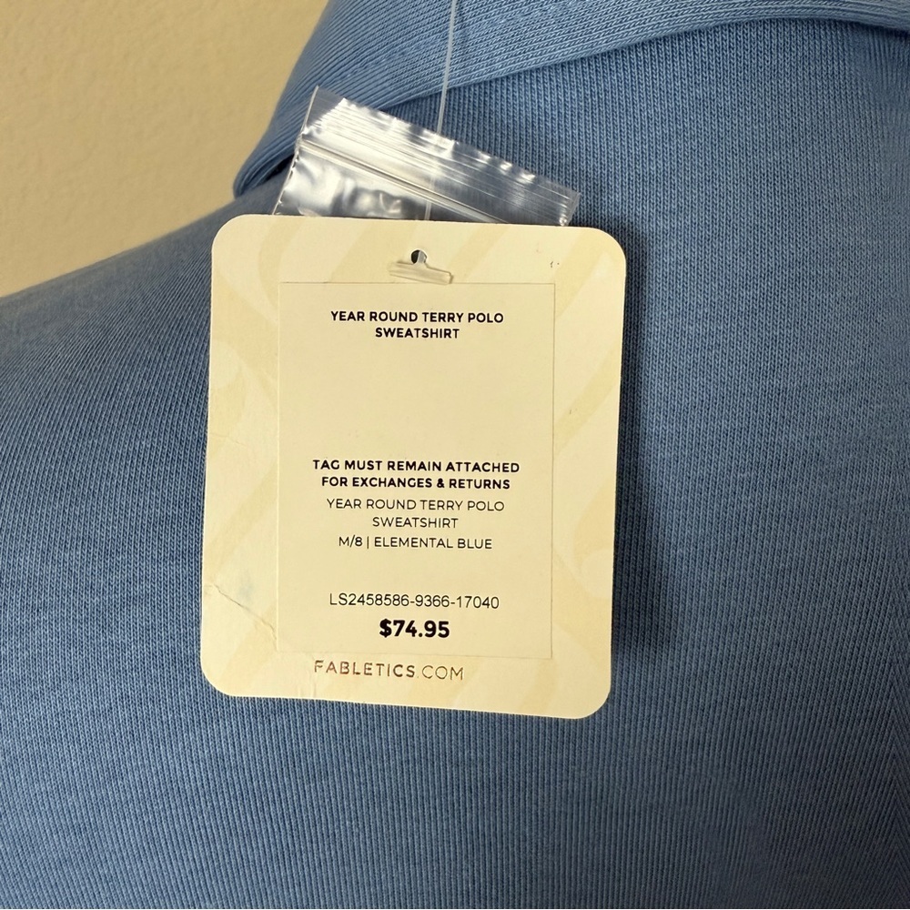NWT - Fabletics Year Round Terry Polo Sweatshirt | Womens | M - Picture 9 of 12